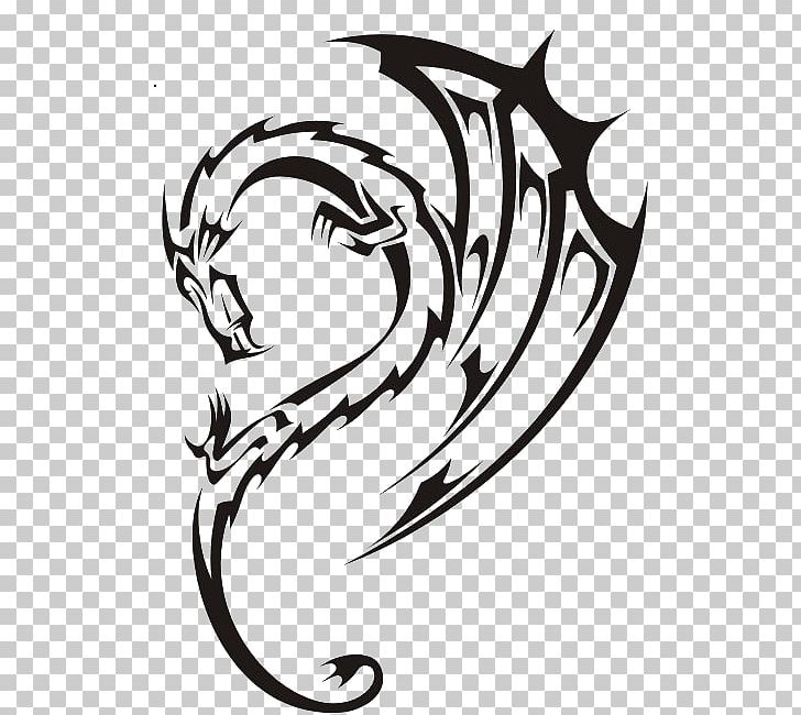 Tattoo White Dragon Chinese Dragon PNG, Clipart, Artwork, Black And White, Decal, Dragon, Dragon Tattoo Free PNG Download