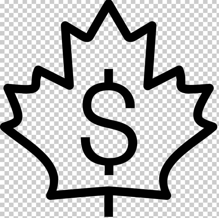Maple Leaf Computer Icons Canada Symbol PNG, Clipart, Area, Black And White, Canada, Canadian, Canadian Dollar Free PNG Download
