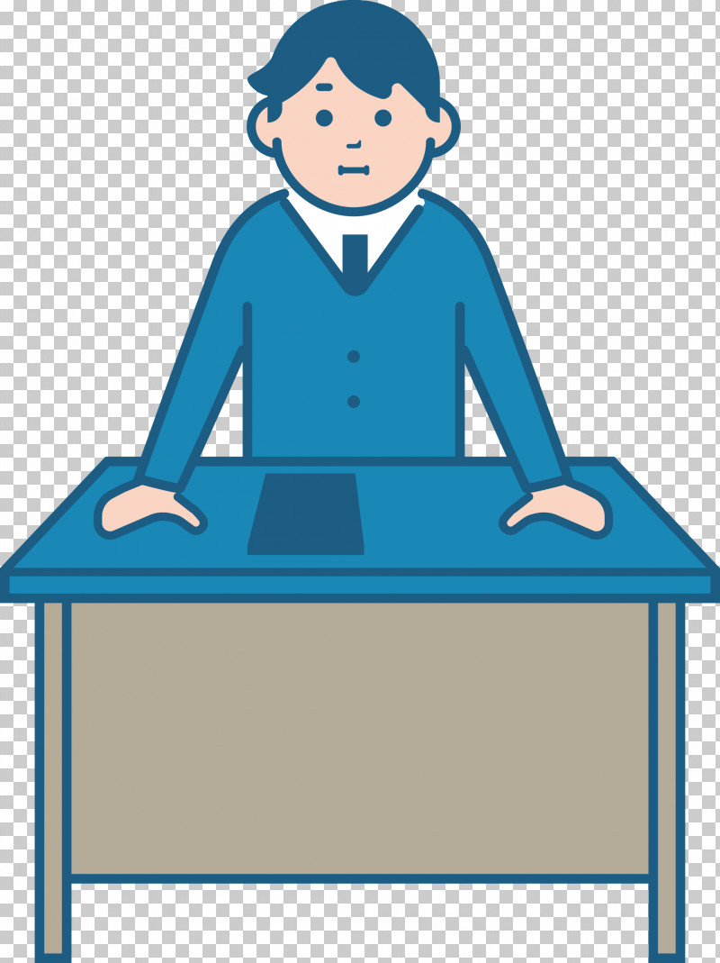 Teacher Desk Male PNG, Clipart, Behavior, Desk, Education, Furniture, Geometry Free PNG Download