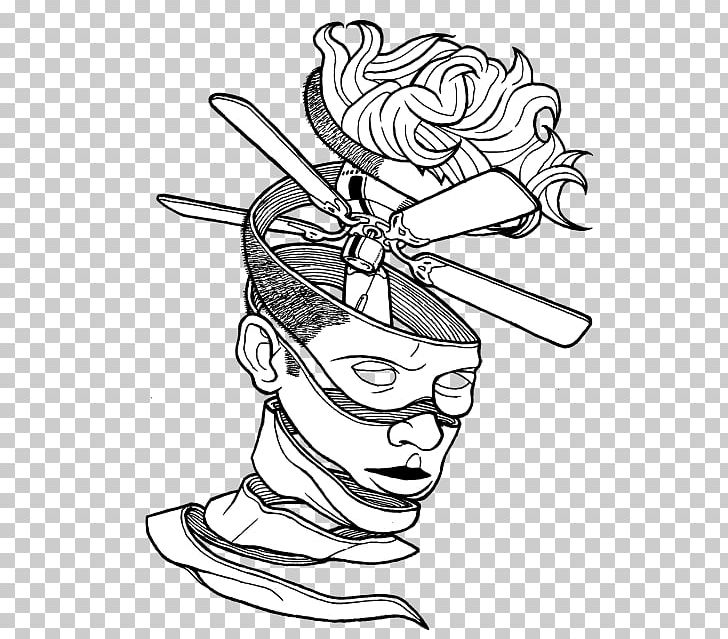 Tattoo Head In The Ceiling Fan Line Art Drawing Png Clipart
