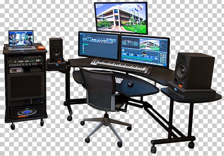 Desk Multimedia Room Study Studio PNG, Clipart, Cafe, Computer, Computer Monitors, Conference Centre, Desk Free PNG Download
