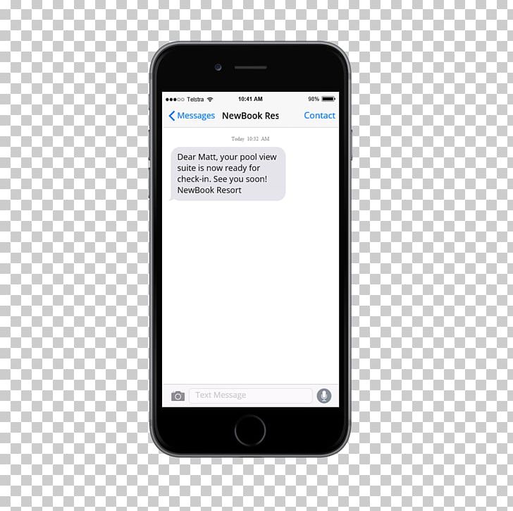 clip art iphone x with text message