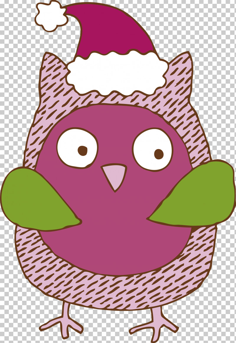 Cartoon Purple Pink Bird PNG, Clipart, Bird, Cartoon, Cartoon Owl, Christmas Animal, Christmas Owl Free PNG Download