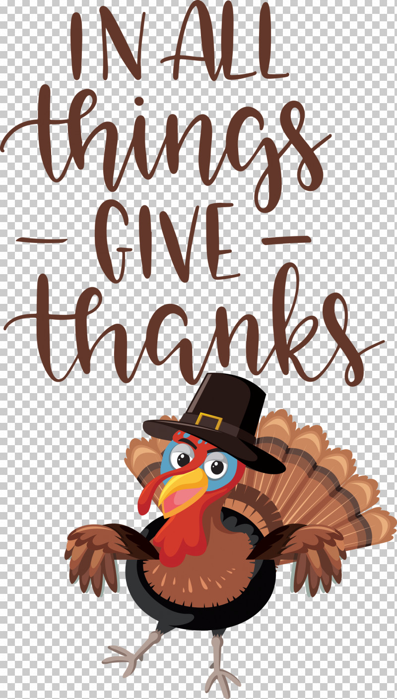Give Thanks Thanksgiving Autumn PNG, Clipart, Autumn, Beak, Biology, Cartoon, Chicken Free PNG Download