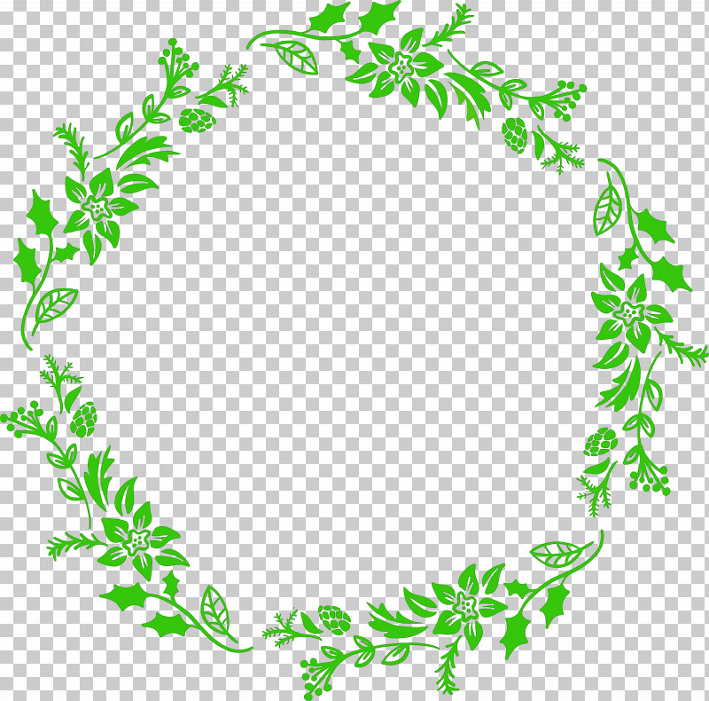 Christmas Frame Floral Frame Flower Frame PNG, Clipart, Christmas Frame, Floral Frame, Flower, Flower Frame, Green Free PNG Download