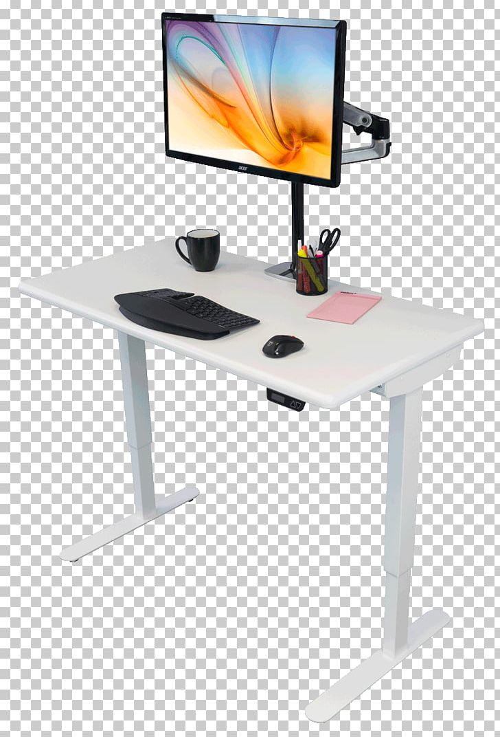 Table Standing Desk Sit-stand Desk PNG, Clipart, Angle, Computer Monitor Accessory, Desk, Electricity, Focal Upright Free PNG Download