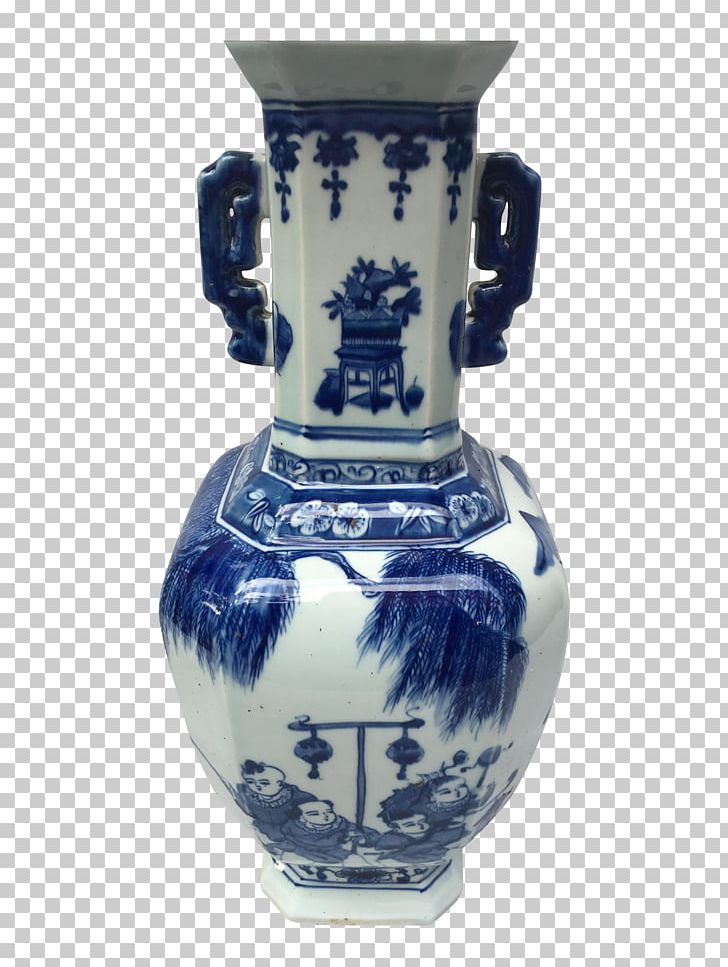 Blue And White Pottery Vase Ceramic Porcelain PNG, Clipart, Artifact, Blue, Blue And White Porcelain, Blue And White Pottery, Blue White Free PNG Download