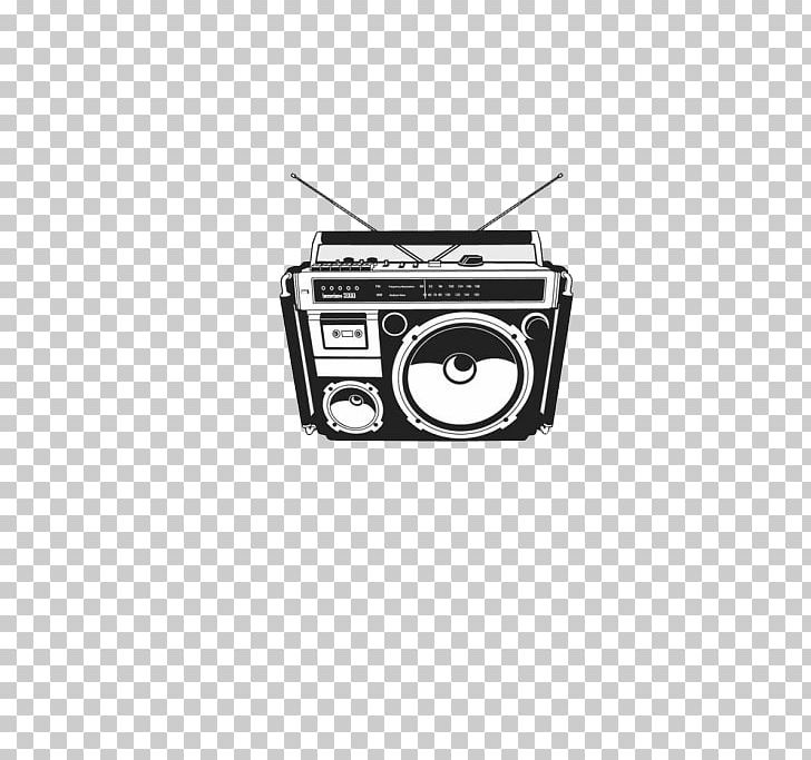 1980s Boombox Compact Cassette PNG, Clipart, 1980s, Antenna, Background Black, Black, Black And White Free PNG Download