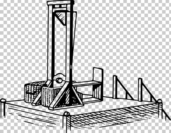 Guillotine Capital Punishment PNG, Clipart, Angle, Black And White, Capital Punishment, Decapitation, Drawing Free PNG Download