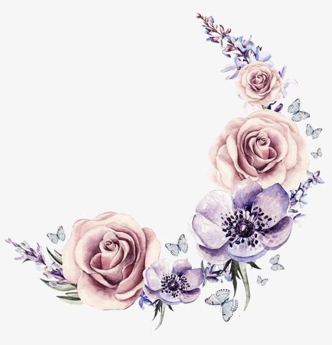 -painted Watercolor Wreath PNG, Clipart, Beautiful, Beautiful Flower Cluster, Cluster, Floral, Flower Free PNG Download