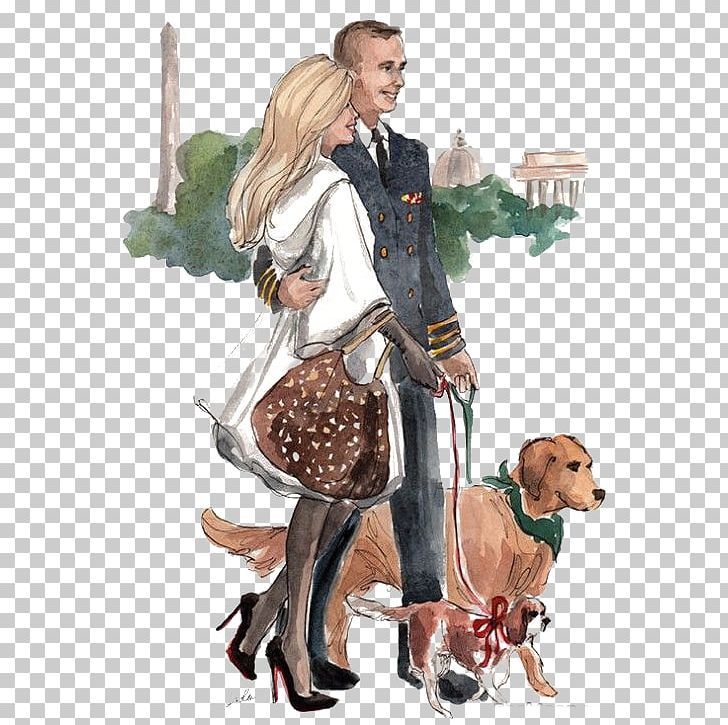 Drawing Fashion Illustration Artist Illustration PNG, Clipart, Cartoon, Couple, Couples, Couple Silhouette, Dog Like Mammal Free PNG Download