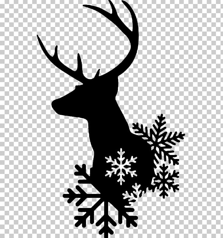 Reindeer Santa Claus Christmas PNG, Clipart, Antler, Artwork, Black And White, Branch, Cartoon Free PNG Download