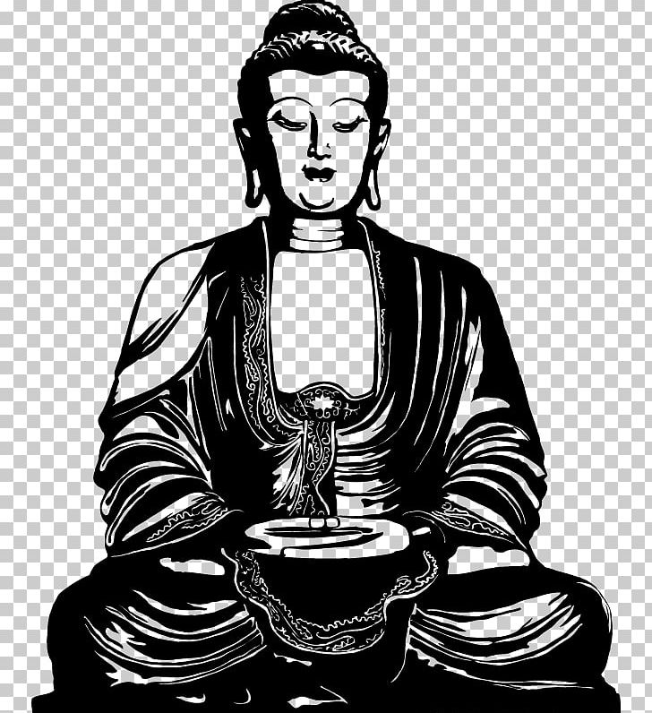 Creator In Buddhism Buddhahood Religion Wall Decal PNG, Clipart, Art, Black And White, Boddha Figure, Buddhahood, Buddhism Free PNG Download