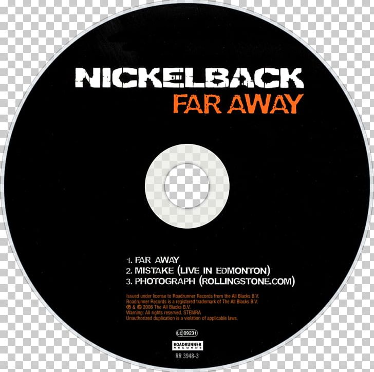 Compact Disc Dark Horse Nickelback Far Away Song PNG Clipart