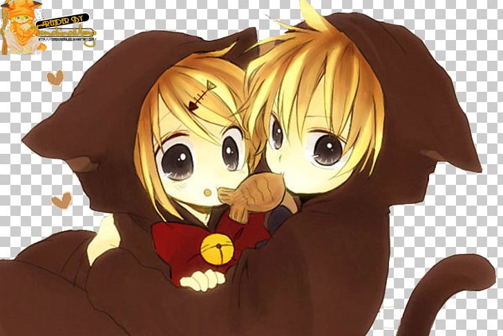 Kagamine Rin/Len Catgirl Vocaloid Chibi PNG, Clipart, Animals, Anime, Anime Twins, Cartoon, Cat Free PNG Download