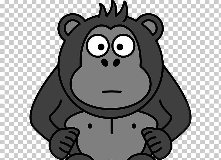 Ape Cartoon Monkey PNG, Clipart, Ape, Art, Bear, Black And White, Carnivoran Free PNG Download