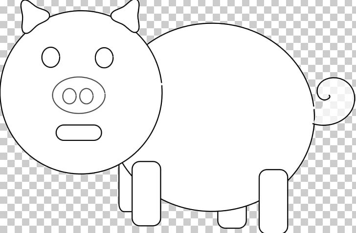 Domestic Pig Black And White PNG, Clipart, Angle, Black And White, Cartoon, Circle, Diagram Free PNG Download