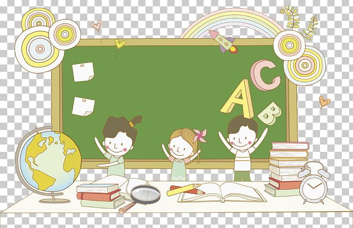 Student Child Learning Cartoon PNG, Clipart, Back To School, Blackboard, Children, Childrens Day, Drawing Free PNG Download