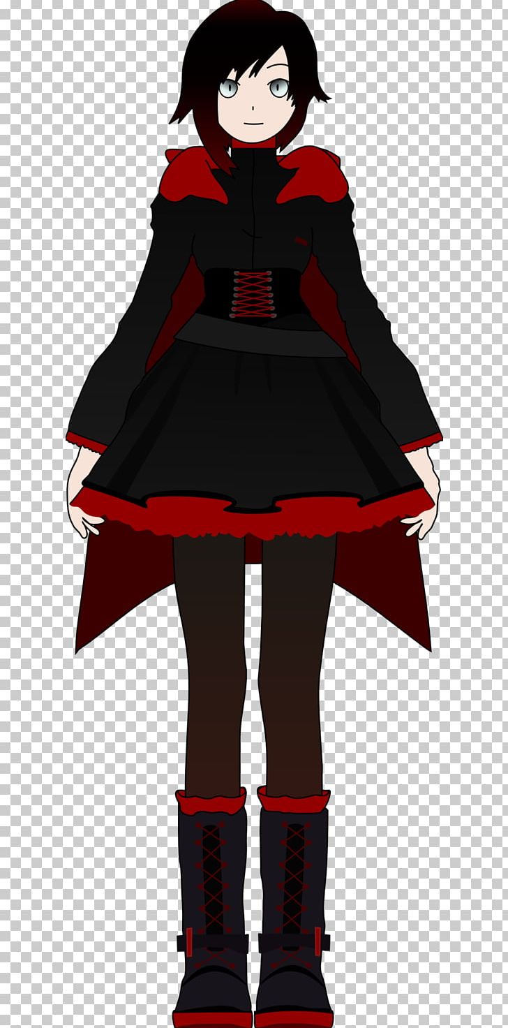 Clothing Cosplay Costume Dress Ruby PNG, Clipart, Anime, Art, Belt, Black Hair, Boot Free PNG Download