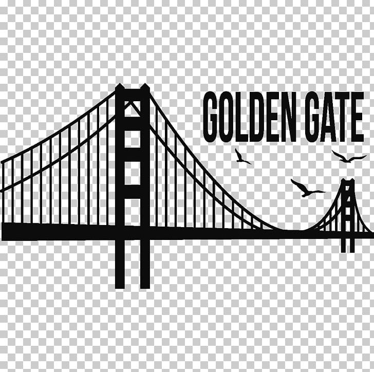 Golden Gate Bridge Decal Sticker PNG, Clipart, Angle, Area, Black, Black And White, Brand Free PNG Download
