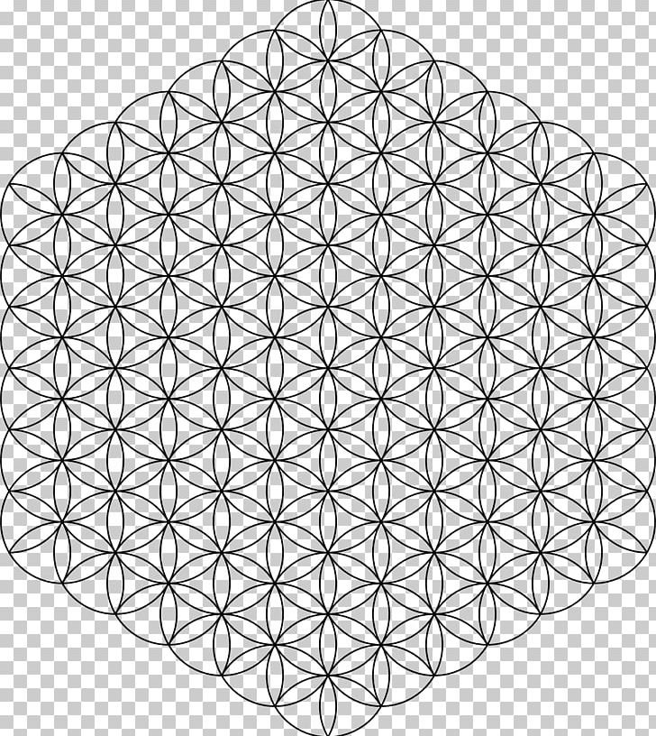 Overlapping Circles Grid Sacred Geometry Coloring Book PNG, Clipart, Angle, Area, Black And White, Circle, Color Free PNG Download