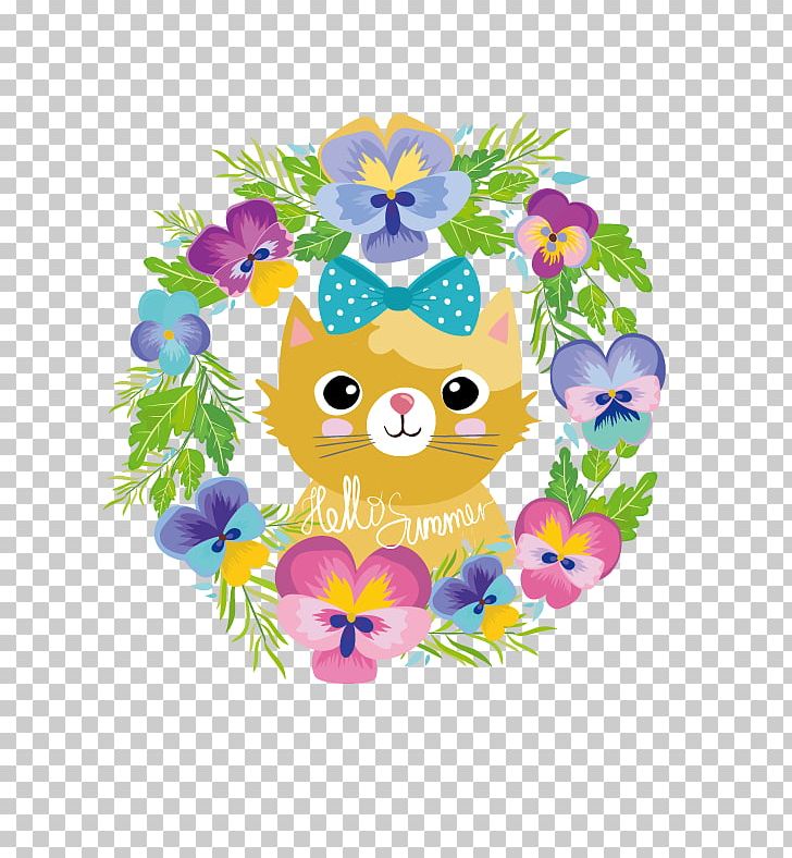 Cat Flower Cartoon PNG, Clipart, Animals, Animation, Art, Cartoon, Cat Free PNG Download