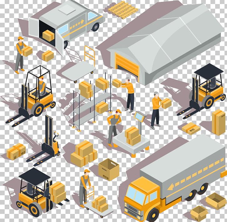 Warehouse Logistics Forklift Isometric Projection PNG, Clipart, Cargo, Computer Icons, Delivery, Engineering, Forklift Free PNG Download
