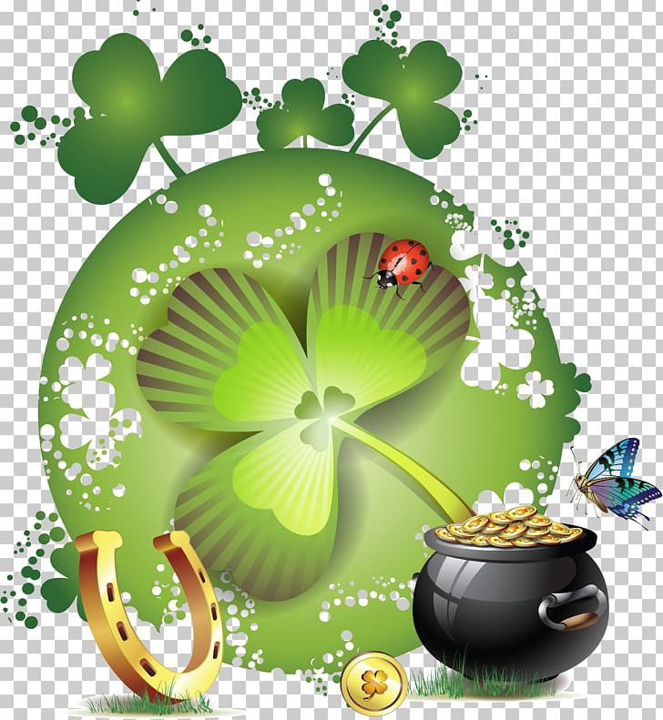 Four-leaf Clover Saint Patrick's Day PNG, Clipart, Clover, Computer Icons, Computer Wallpaper, Desktop Wallpaper, Flower Free PNG Download
