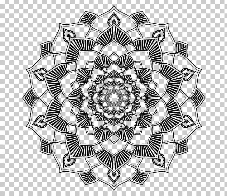 Mandala Shape Symbol Geometry Line PNG, Clipart, Art, Art Therapy, Black And White, Circle, Coloring Book Free PNG Download
