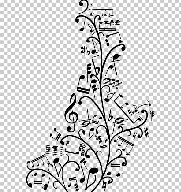 Wall Decal Musical Note Clef Art PNG, Clipart, Art, Black And White, Branch, Calligraphy, Clave De Sol Free PNG Download