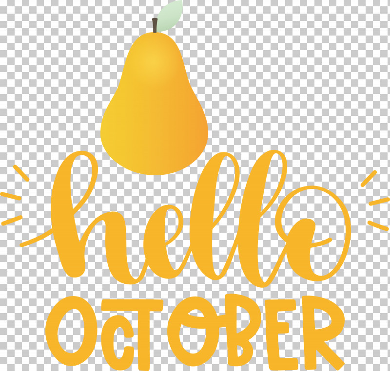 Hello October October PNG, Clipart, Fruit, Happiness, Hello October, Lemon, Logo Free PNG Download