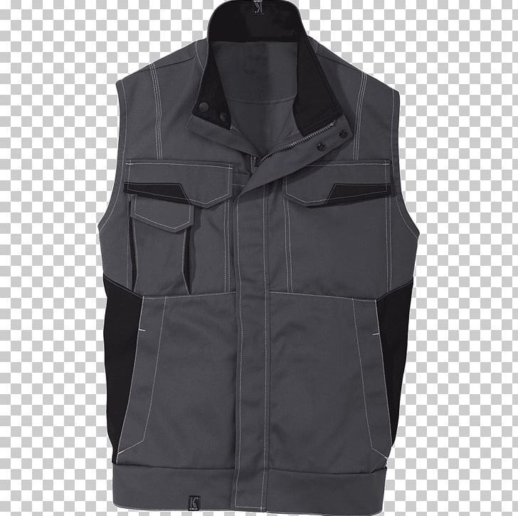 Gilets Fleece Jacket Zipper Sleeve PNG, Clipart, Black, Clothing, Coil Zipper, Collar, Cuff Free PNG Download