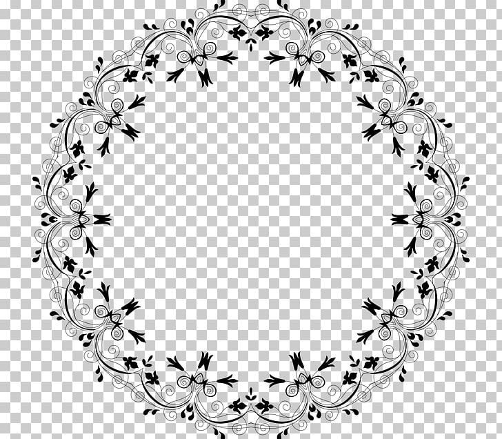 Decorative Borders Flower Stock Photography PNG, Clipart, Area, Black And White, Body Jewelry, Circle, Computer Icons Free PNG Download