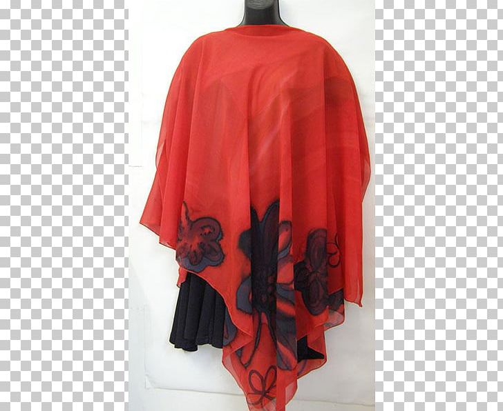Outerwear Red Poncho Floral Design PNG, Clipart, Art, Black, Floral Design, Flower, Outerwear Free PNG Download