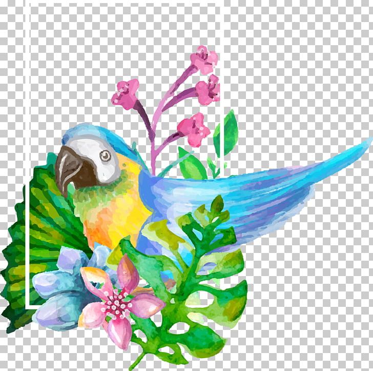 Parrot Drawing Watercolor Painting PNG, Clipart, Animals, Bird, Common Pet Parakeet, Drawing Vector, Encapsulated Postscript Free PNG Download