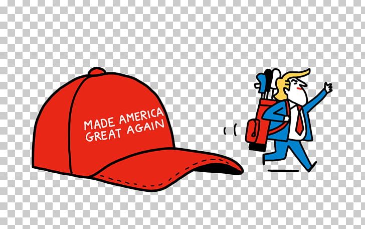 Cap Make America Great Again Illustration Cartoon PNG, Clipart, Animated Series, Area, Brand, Cap, Cartoon Free PNG Download