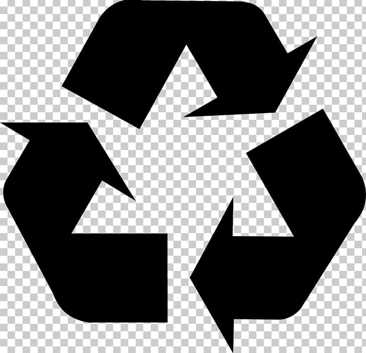 Recycling Symbol Logo Paper Recycling PNG, Clipart, Angle, Area, Black, Black And White, Brand Free PNG Download