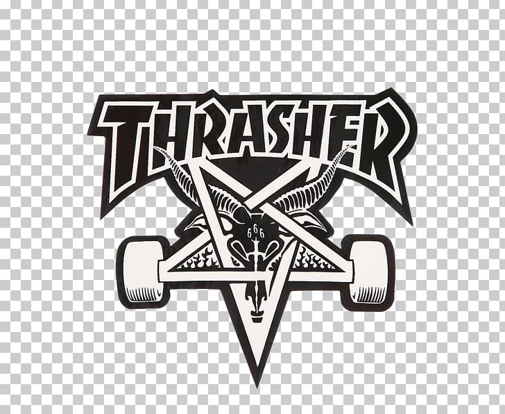 Thrasher Skateboarding Iron-on Independent Truck Company PNG, Clipart, Angle, Avatan, Avatan Plus, Black, Black And White Free PNG Download