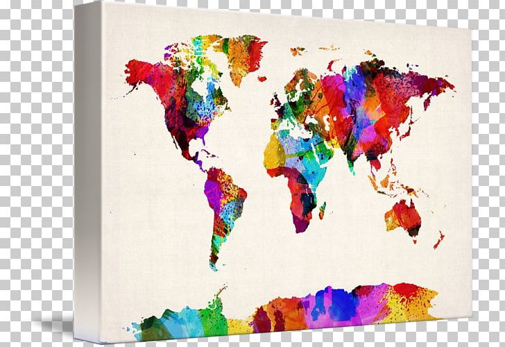 World Map Painting Abstract Art PNG, Clipart, Abstract Art, Art, Artist, Canvas, Canvas Print Free PNG Download