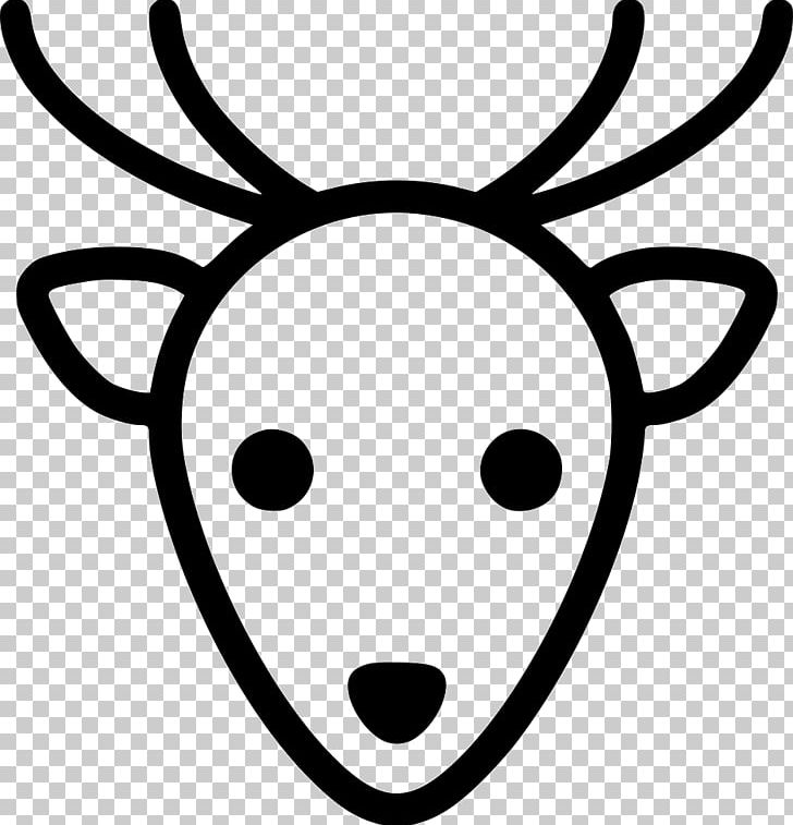 Reindeer Rudolph Computer Icons Moose PNG, Clipart, Animals, Antler, Black And White, Christmas, Computer Icons Free PNG Download