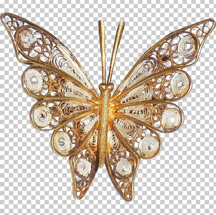Brooch Filigree Earring Silver Gold PNG, Clipart, Brooch, Butterfly, Colored Gold, Earring, Fashion Accessory Free PNG Download