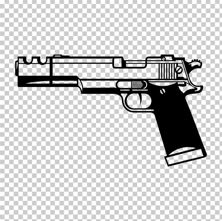 Firearm Pistol Handgun PNG, Clipart, Air Gun, Automatic Firearm, Black, Black And White, Clip Free PNG Download
