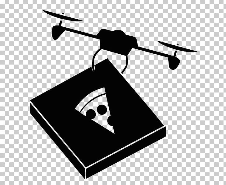 Unmanned Aerial Vehicle Pizza Delivery Logo PNG, Clipart, Angle, Black, Black And White, Business, Computer Icons Free PNG Download