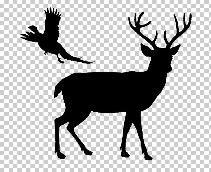 White-tailed Deer Reindeer Elk PNG, Clipart, Animals, Antler, Black And White, Deer, Deer Silhouette Free PNG Download