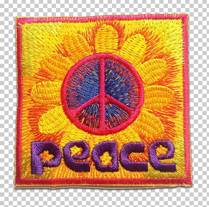 Embroidered Patch Embroidery Peace Yellow PNG, Clipart, Applique, Bead, Clothing, Color, Embroidered Patch Free PNG Download