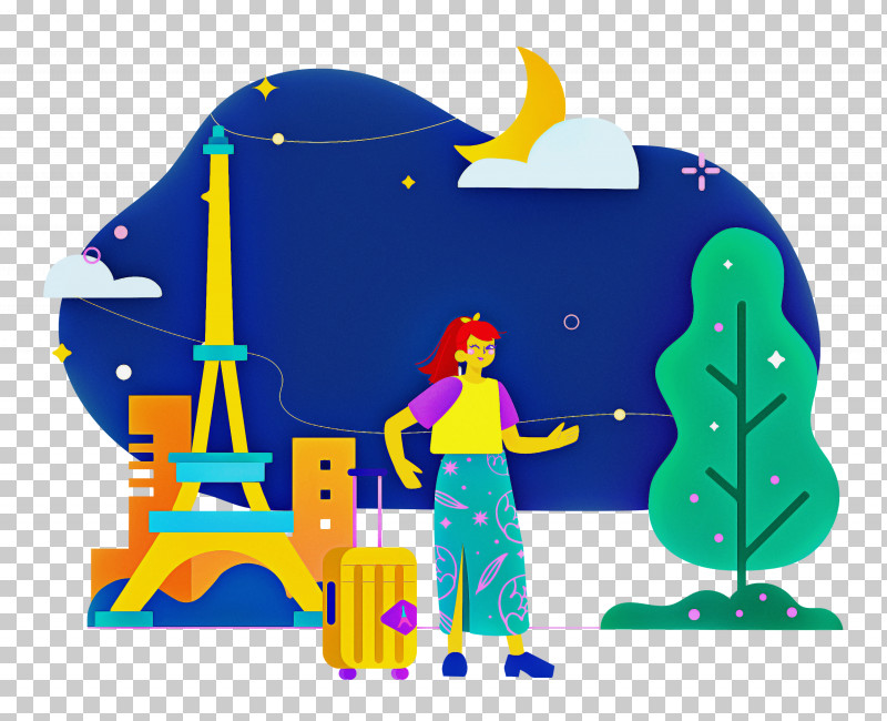 Paris Travel PNG, Clipart, Cartoon, Character, Electric Blue M, Line, Meter Free PNG Download