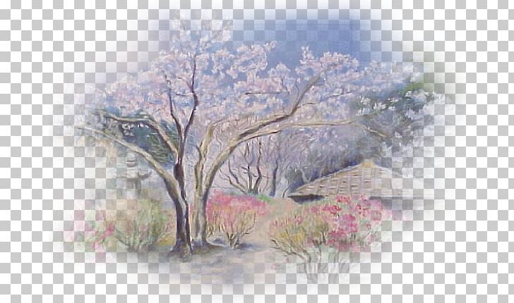 Japanese Garden Drawing Landscape Painting PNG, Clipart, Blossom, Branch, Cherry Blossom, Computer Wallpaper, Freezing Free PNG Download