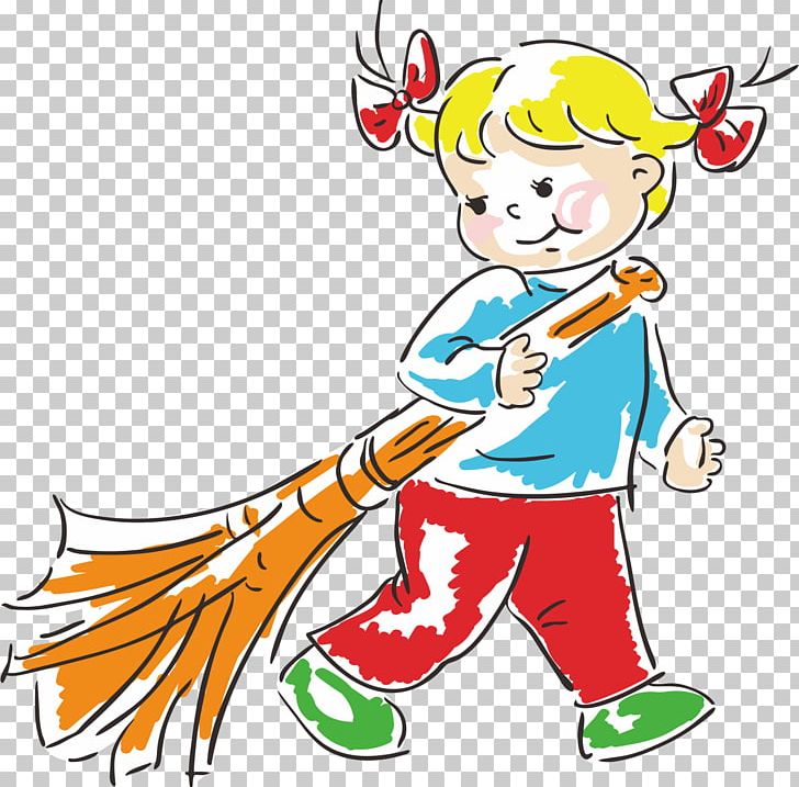 kids cleaning cartoon