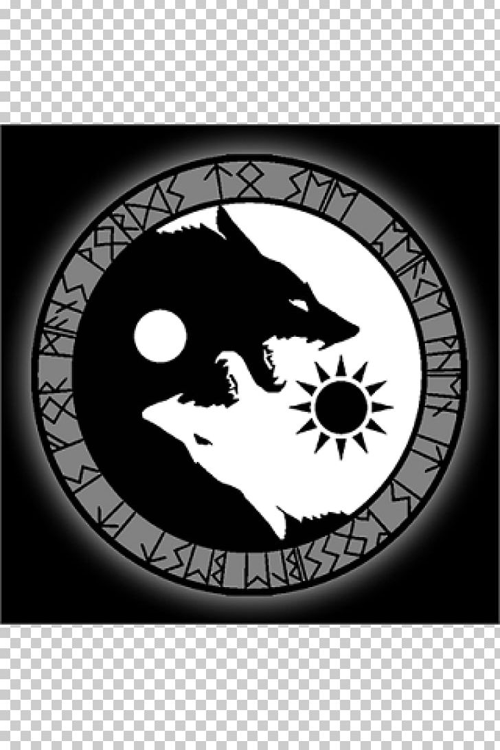 Odin Viking Age Gray Wolf Norse Mythology Runes PNG, Clipart, Black, Black And White, Circle, Computer Wallpaper, Emblem Free PNG Download
