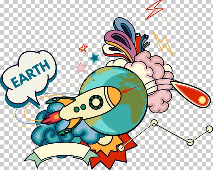 Earth Rocket Drawing Illustration PNG, Clipart, Area, Art, Artwork, Astronaut, Beak Free PNG Download